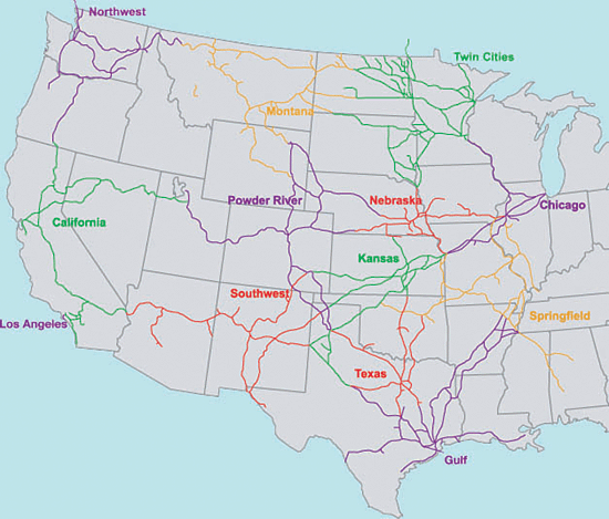 BNSF System Map