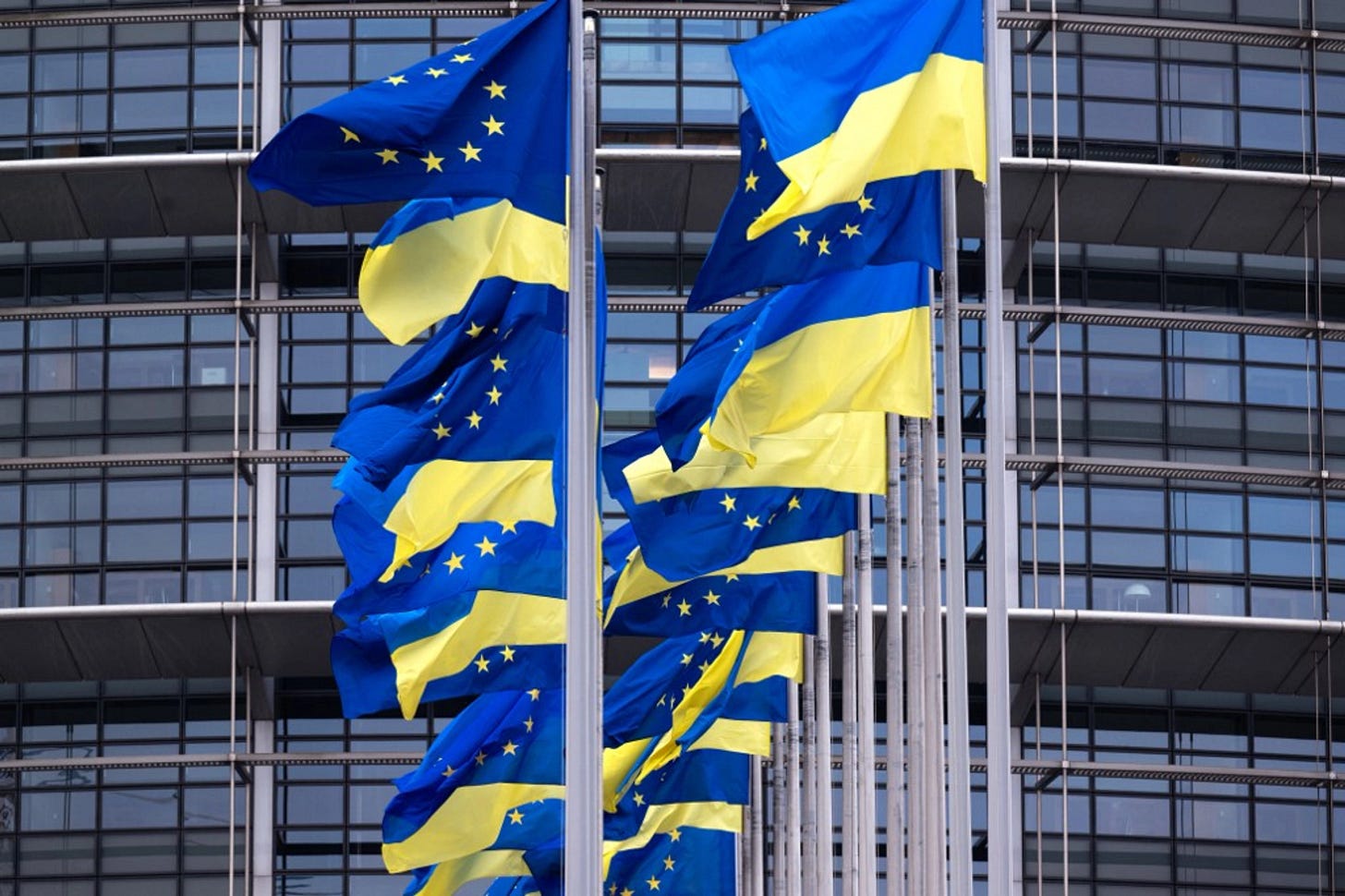EU Raises Ukrainian Flag in Brussels Ahead of Independence Day EU Raises Ukrainian Flag in Brussels Ahead of Independence Day