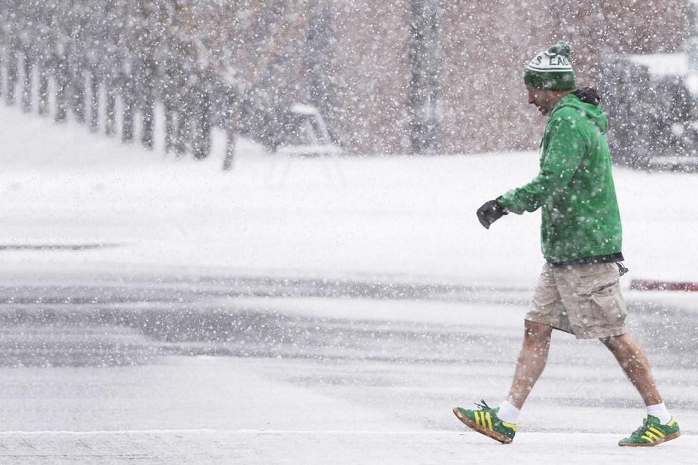 Never Too Cold: Exploring the Strange Phenomenon of Guys Who Insist on  Wearing Shorts in the Winter