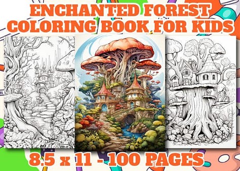 Forest coloring page