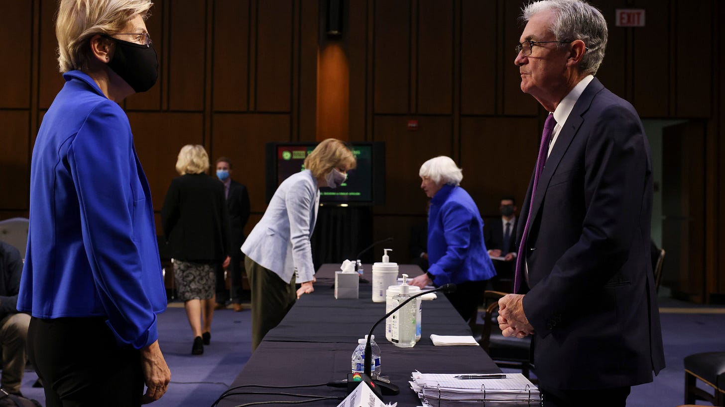 Elizabeth Warren Calls Jerome Powell a 'Dangerous Man' - The New York Times