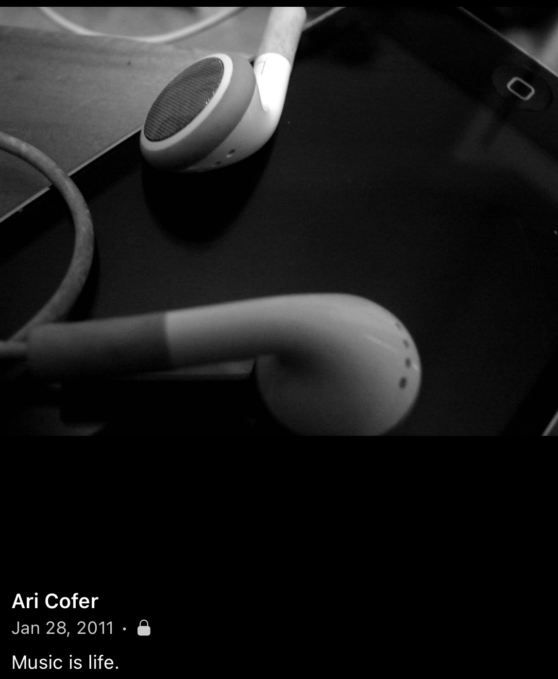 a screenshot of a facebook post showing an old ipod touch