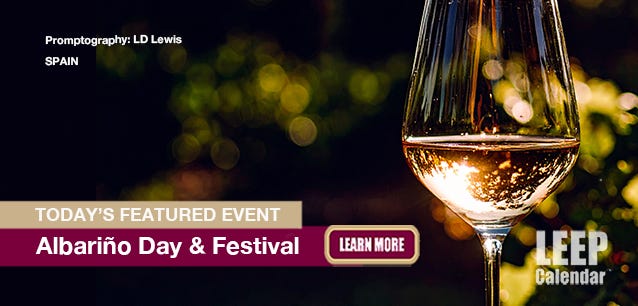 Northwest Spain and Portugal are known for their Albariño wines. The Albariño Festival draws 150,000 people a year. Promptography LD Lewis.