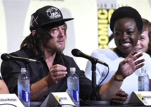 norman reedus scary on walking dead panel norman reedus scary on walking dead panel
