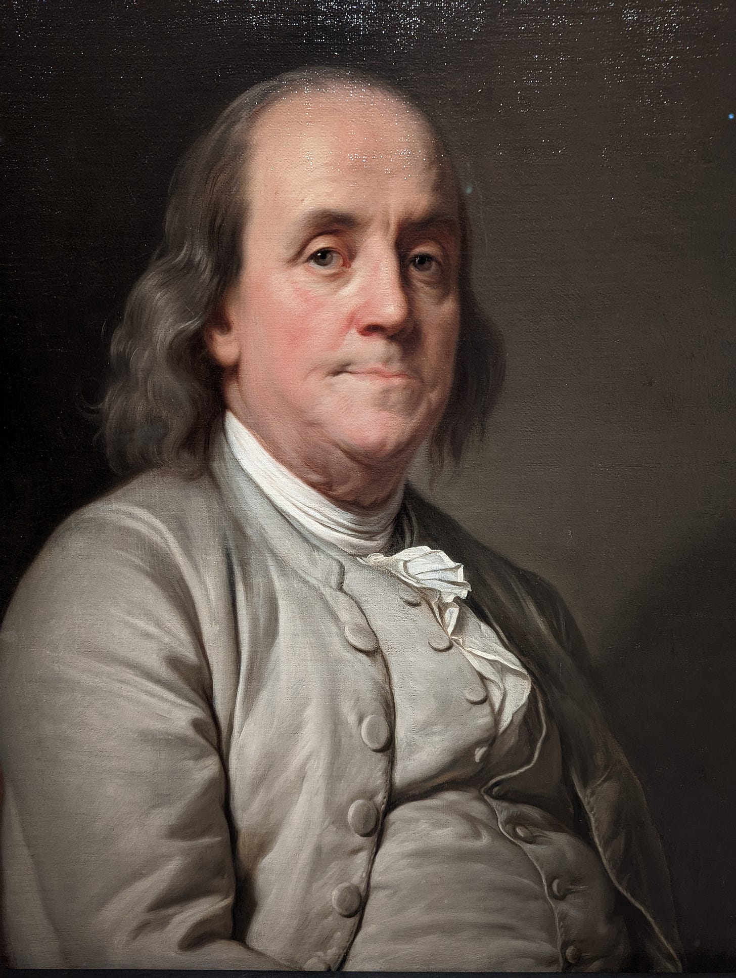 A picture of the portrait of Benjamin Franklin from the National Portrait Gallery