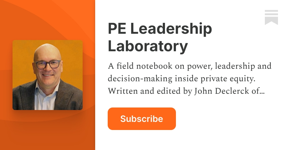 PE Leadership Laboratory | Substack