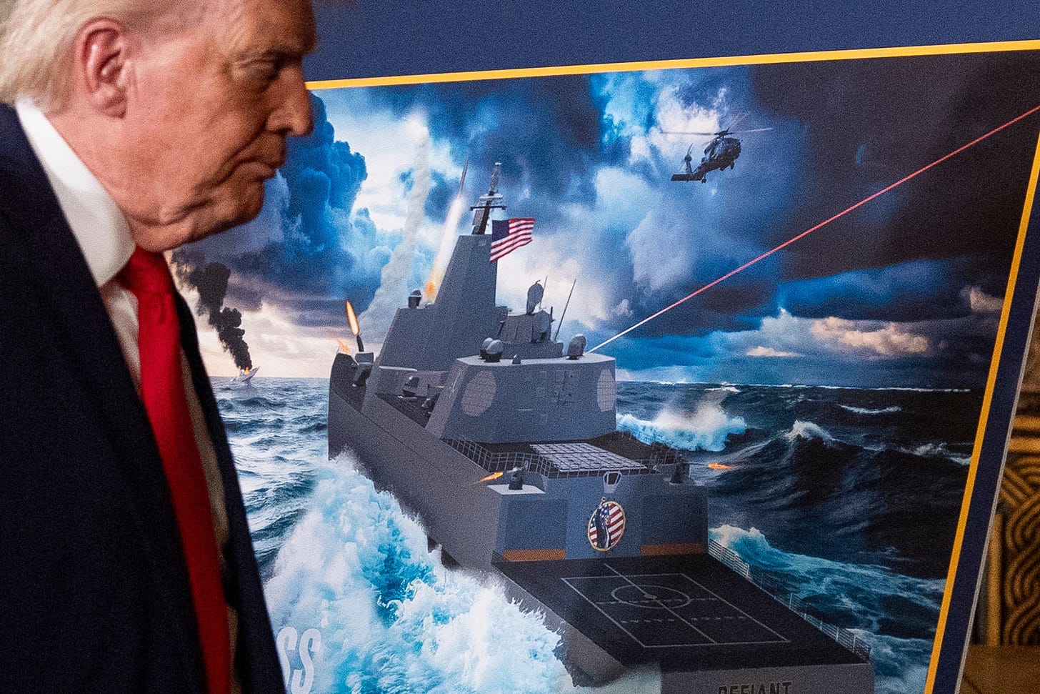Trump announces plans for a new Navy warship and 'Golden Fleet' : NPR