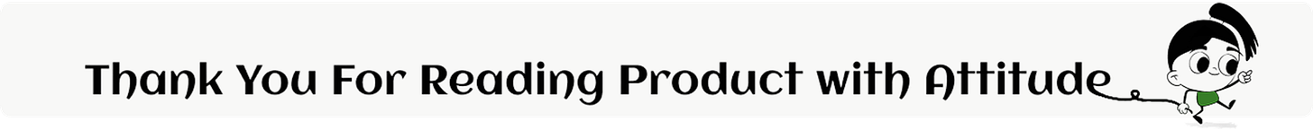 Product with Attitude newsletter closing banner with mascot.
