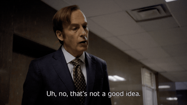 Defense Lawyer Saul Goodman Bad Idea GIF | GIFDB.com Defense Lawyer Saul Goodman Bad Idea GIF | GIFDB.com