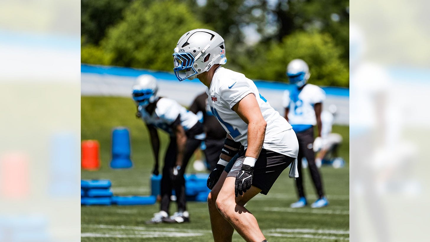 Jimmy Rolder practicing at Detroit Lions 2026 OTA Jimmy Rolder practicing at Detroit Lions 2026 OTA
