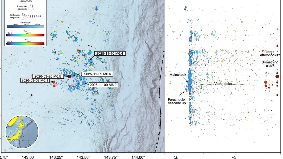 M6.5 subduction earthquake shakes northern Honshu, Japan