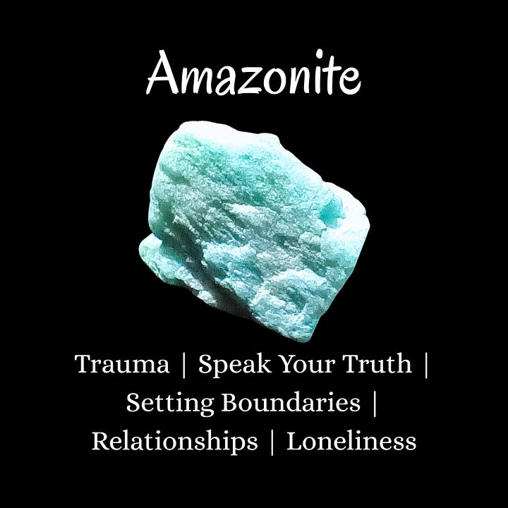 Milky Quartz, Rose Quartz, Aquamarine, Amazonite, & Prehnite