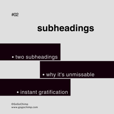 subheading cro tip