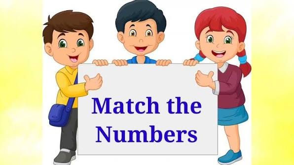 Match the Number with Pictures Worksheet for kids | Match 123 Numbers |  class lkg ukg math worksheet