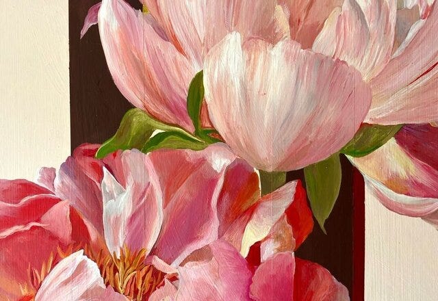 Two Peonies by Nay Bellamy