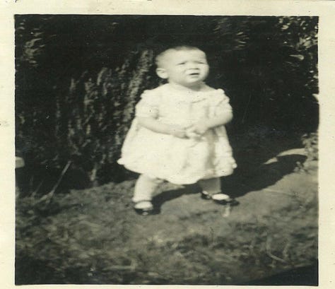 Numerous photos of Beverly Ann (Lusk) King throughout the decades with family, pets, and friends. Most are group poses for the camera with a few candid moments. All are shot in either black & white, sepia, and color.