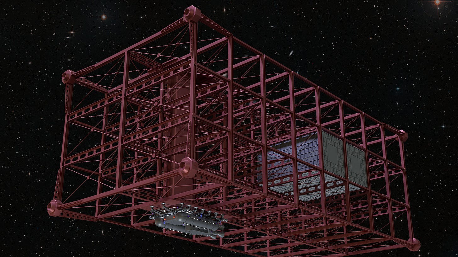 Space ship cargo container frame. Work in progress.