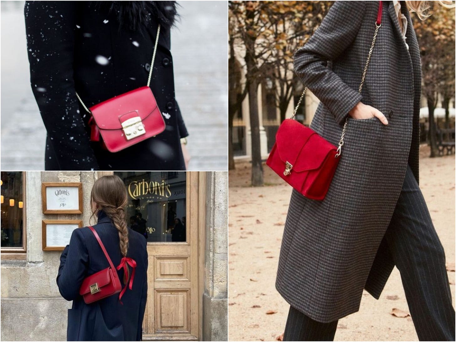 colaj cu tinute in nuante neutre si posete colorate