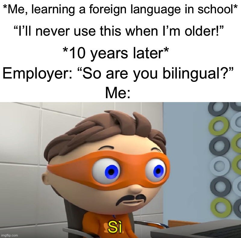 are you bilingual meme : Second Language Strategies