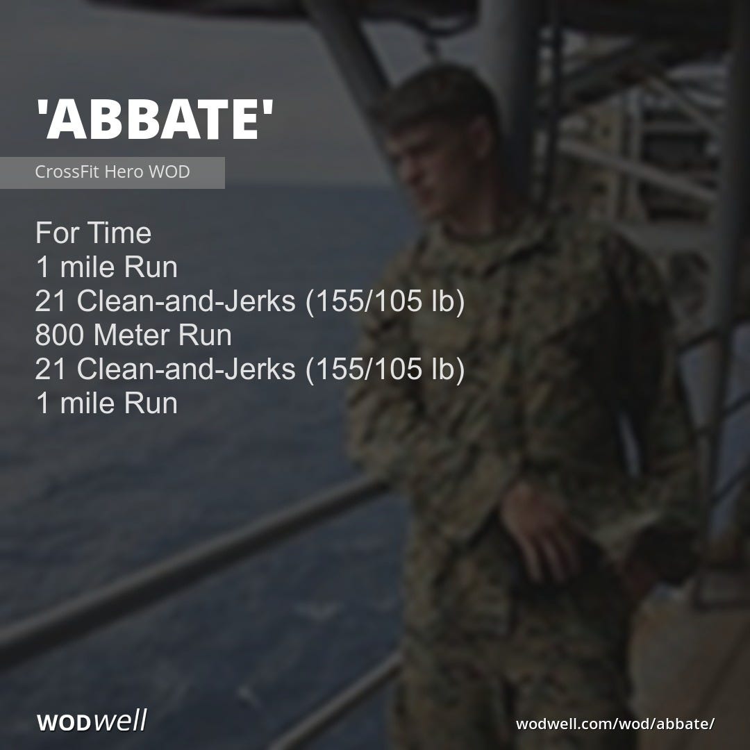 Abbate" Workout, CrossFit Hero WOD | WODwell Abbate" Workout, CrossFit Hero WOD | WODwell