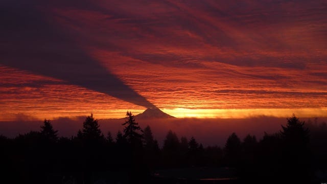 Mindblowing Mount Rainier Shadow : r/pics