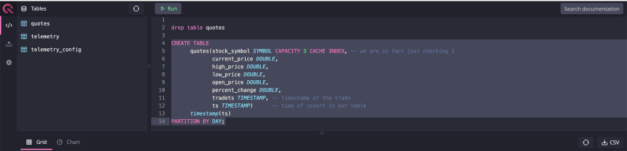 QuestDB Console