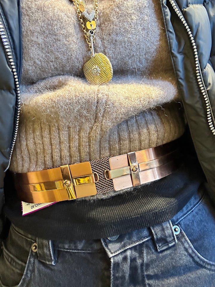 a little piece of Florida at iconoCLAD; my copper belt; Ruth's Diner and their mile-high fluffy biscuits