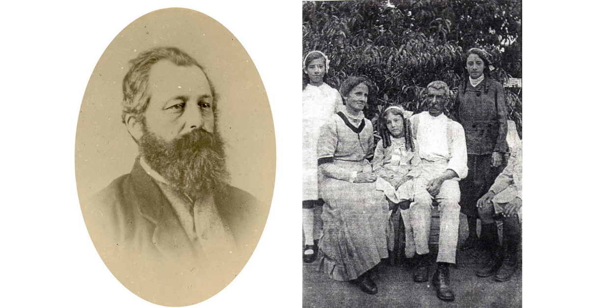 Left: Robert Tasker - He started the Waterloo ironworks business in Andover, where the riot occurred. Right: Isaac Manns (1809-1896) with his wife and two of his daughters. Taken in 1858