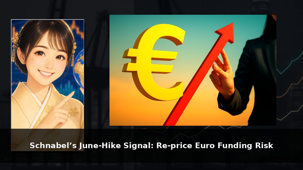 Schnabel’s June‑Hike Signal: Re‑price Euro Funding Risk