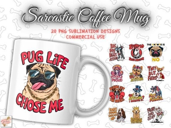 Sarcastic Funny Mug Sublimation Bundle