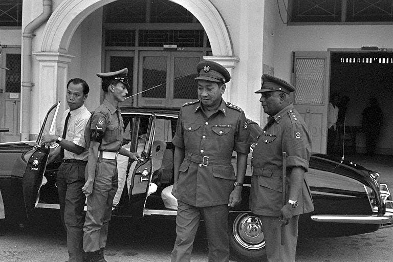 Minister of Defence Dr Goh Keng Swee (second from right) … Minister of Defence Dr Goh Keng Swee (second from right) …