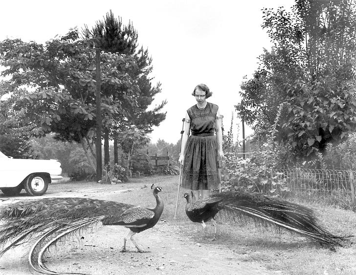 Flannery O'Connor at home