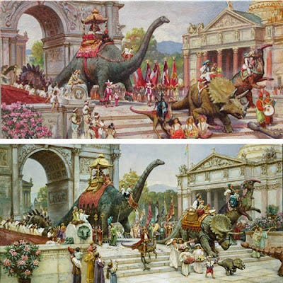 Discovering Dinosaurs - by James Gurney - Paint Here