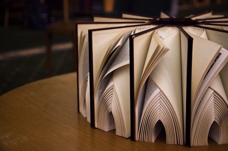 book art art made from books art installation book literary 