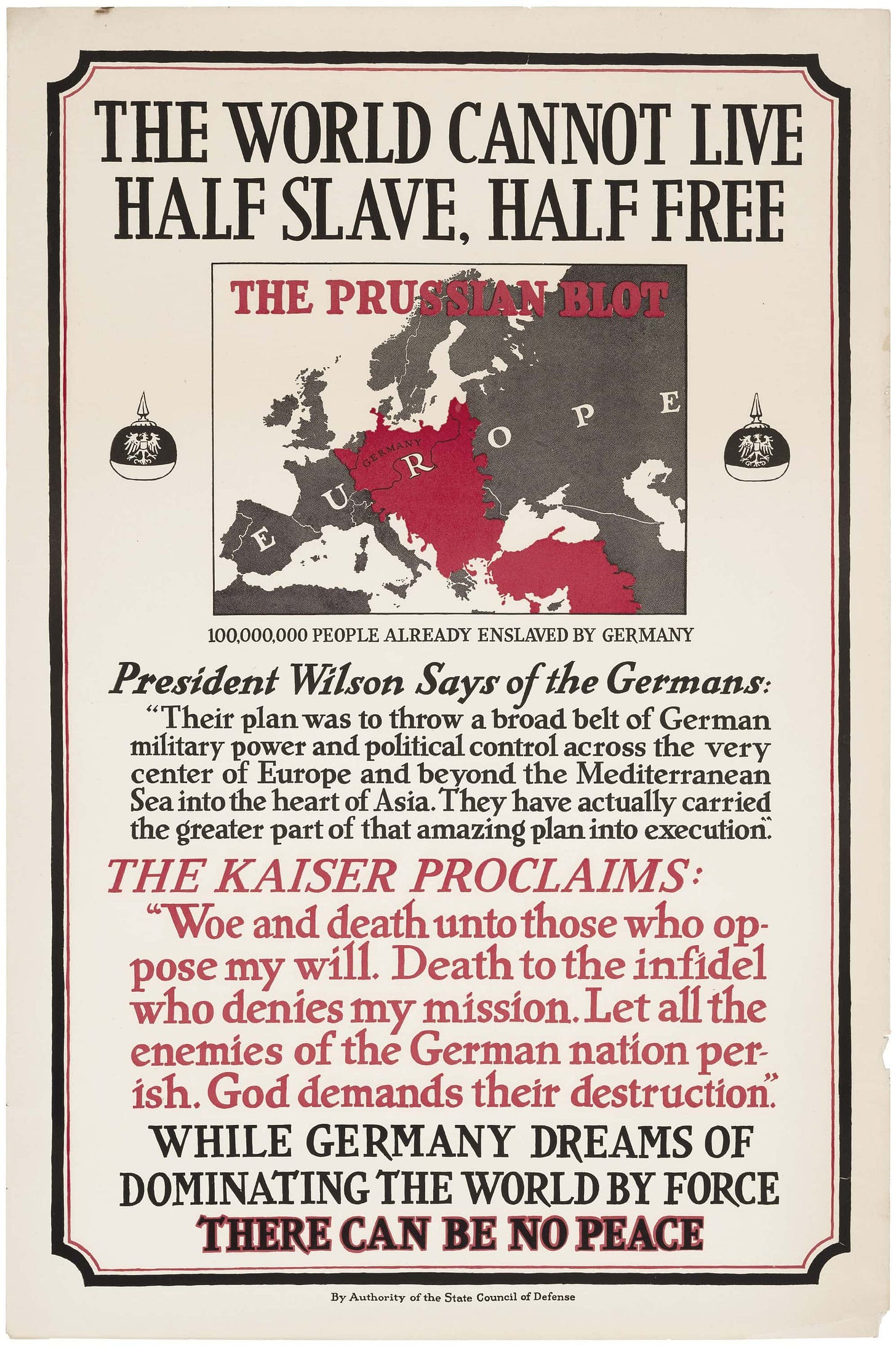 Striking propaganda poster advocating American intervention in WWI - Rare &  Antique Maps