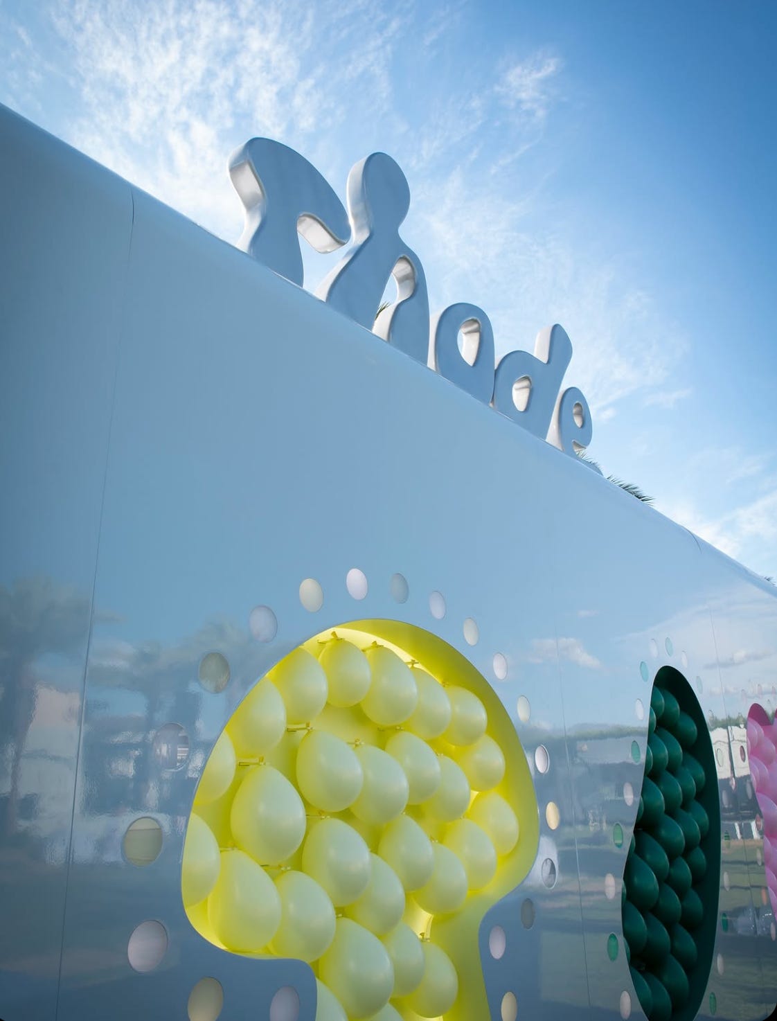 Backstage at the Rhode event space at Coachella 2026