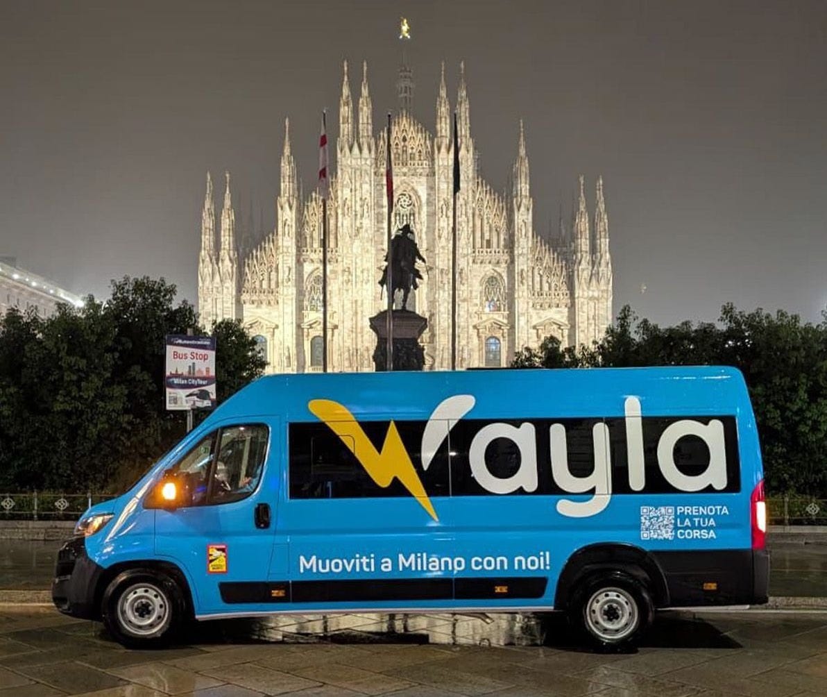 Un veicolo di Wayla a Milano. Foto di Vanity Fair Italia