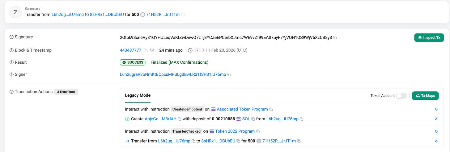 Successful Token-2022 transfer after reducing amount below hook threshold
