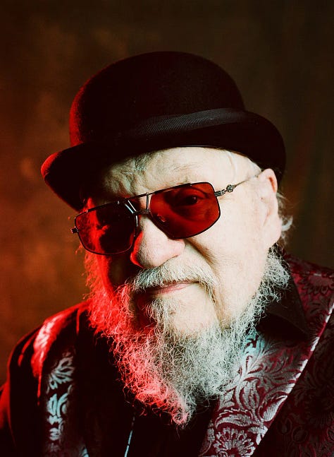 LEFT TO RIGHT: Matthew McConaughey (Fanpop); Nisi Shawl*; George R.R. Martin, Nov 2025 in Santa Fe, New Mexico (Daniel Prakopcyk); Wendi Whitmore @ Converge23 (LinkedIn); Bob Weir in West Hollywood, 1976 (Mark Sullivan/Getty); Tom Verlaine (McGhie/WireImage); *Courtesy of Artist 