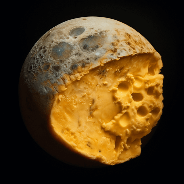 r/midjourney - The Moon is Made of Cheese