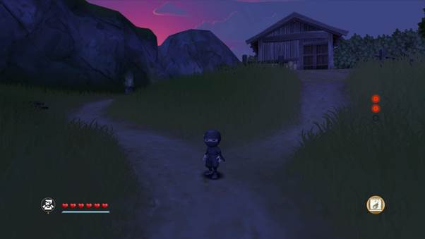 A video game screen of a cartoon character walking on a dirt road

AI-generated content may be incorrect.