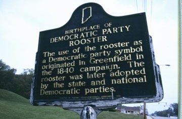 Birthplace of Democratic Party Rooster Birthplace of Democratic Party Rooster
