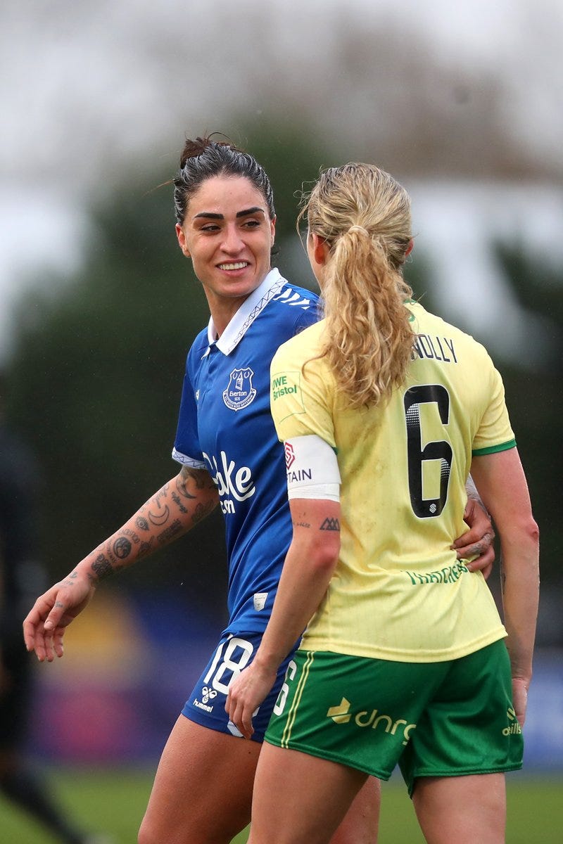 Piemonte and Connolly during Everton v Bristol City.