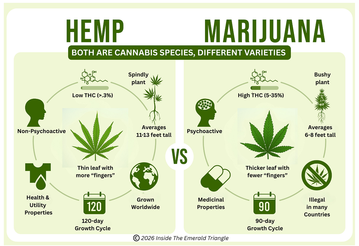 NorCalWeedGal explains the difference between hemp and marijuana in layman's terms in this week's edition of Inside The Emerald Triangle. It's Weeducation Week with NorCalWeedGal! Learn about the endocannabinoid system, the emerald triangle, and the war on drugs