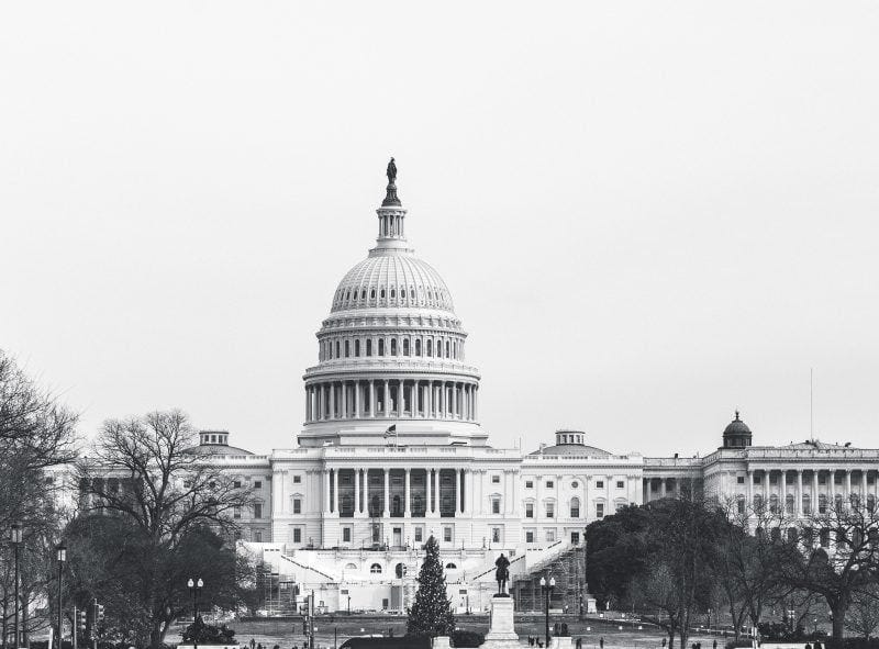 Us Capitol Black And White