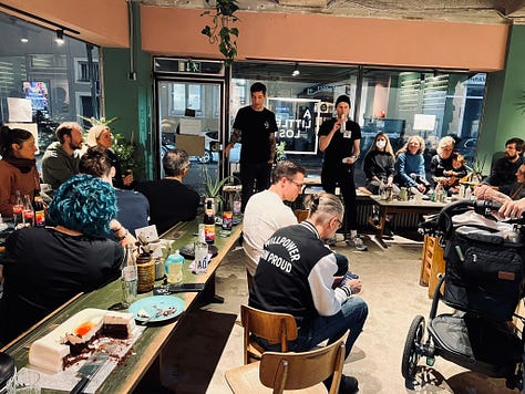 A selections of photos of the "Runhundred" Book Release party in Munich, Germany