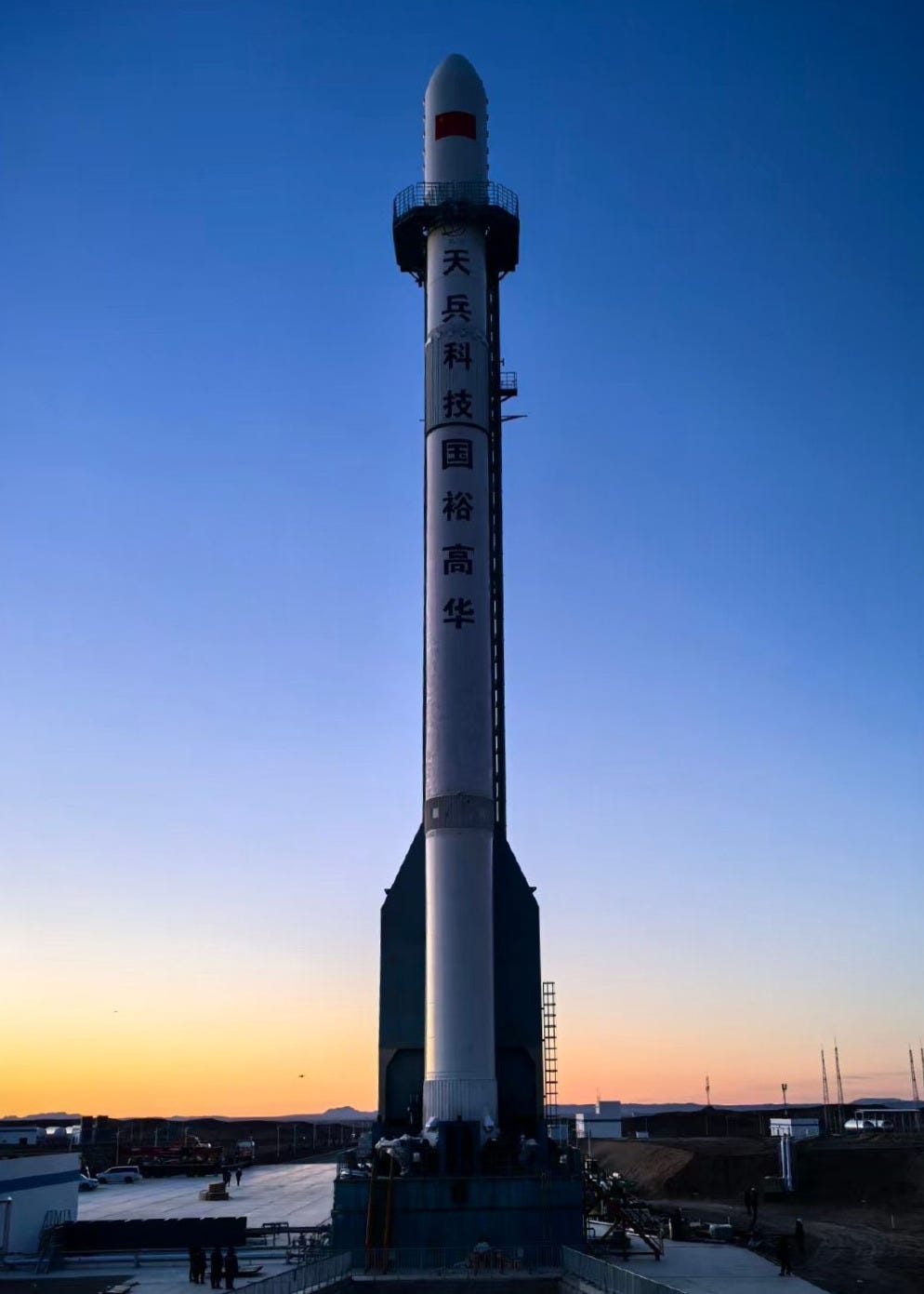 Space Pioneer’s Tianlong-3 Y1 vehicle on its launch pad at the Jiuquan Satellite Launch Center in November 2025.