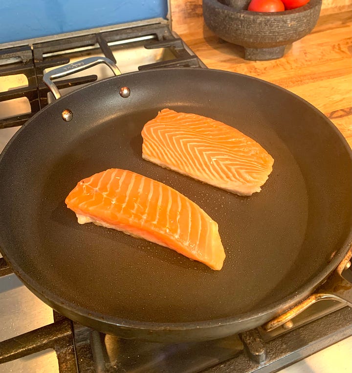 steps for pan searing salmon