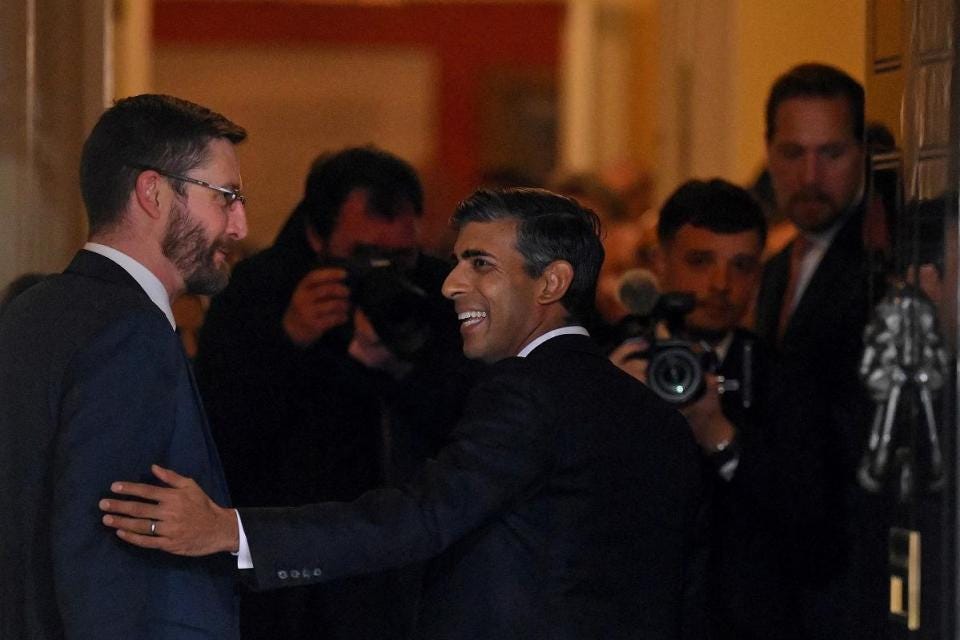 New UK PM Sunak unveils top team as historic tenure begins