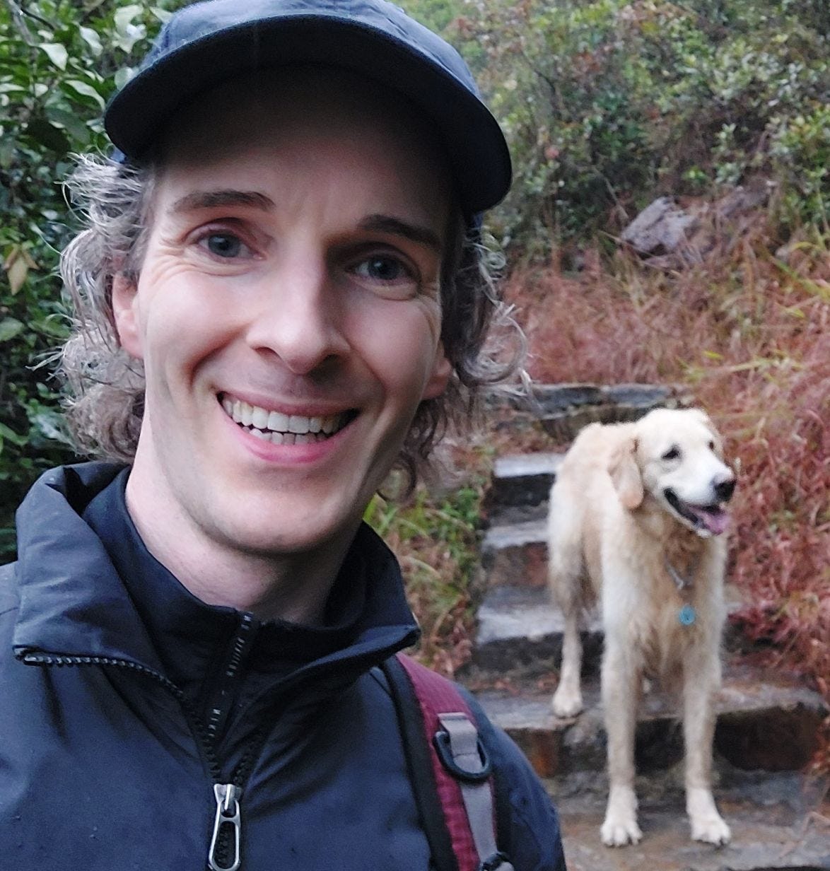 Felix Prehn, GOAT Academy Founder, with his best friend, Winston
